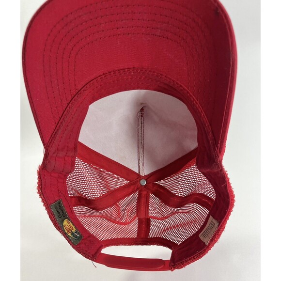 Vintage Bass Pro Shops Red Trucker Snapback Adjustable Hat - Picture 6 of 10